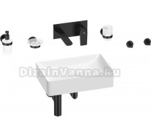 Комплект 8 в 1 Wellsee Pure BY Wellsee 201006342 глянцевый белый, матовый черный, С ВНУТРЕННЕЙ ЧАСТЬЮ