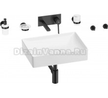 Комплект 8 в 1 Wellsee Pure BY Wellsee 201006367 глянцевый белый, матовый черный, С ВНУТРЕННЕЙ ЧАСТЬЮ