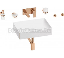 Комплект 8 в 1 Wellsee Pure BY Wellsee 201006384 глянцевый белый, розовое золото, С ВНУТРЕННЕЙ ЧАСТЬЮ