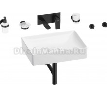 Комплект 8 в 1 Wellsee Pure BY Wellsee 201006402 глянцевый белый, матовый черный, С ВНУТРЕННЕЙ ЧАСТЬЮ