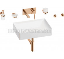 Комплект 8 в 1 Wellsee Pure BY Wellsee 201006429 глянцевый белый, розовое золото, С ВНУТРЕННЕЙ ЧАСТЬЮ