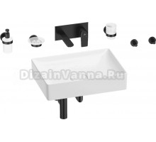 Комплект 8 в 1 Wellsee Pure BY Wellsee 201006442 глянцевый белый, матовый черный, С ВНУТРЕННЕЙ ЧАСТЬЮ