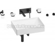 Комплект 8 в 1 Wellsee Pure BY Wellsee 201006447 глянцевый белый, матовый черный, С ВНУТРЕННЕЙ ЧАСТЬЮ