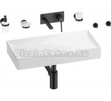 Комплект 8 в 1 Wellsee Pure BY Wellsee 201006467 глянцевый белый, матовый черный, С ВНУТРЕННЕЙ ЧАСТЬЮ