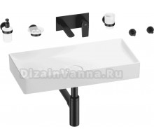 Комплект 8 в 1 Wellsee Pure BY Wellsee 201006522 глянцевый белый, матовый черный, С ВНУТРЕННЕЙ ЧАСТЬЮ