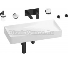 Комплект 8 в 1 Wellsee Pure BY Wellsee 201006542 глянцевый белый, матовый черный, С ВНУТРЕННЕЙ ЧАСТЬЮ