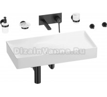 Комплект 8 в 1 Wellsee Pure BY Wellsee 201006547 глянцевый белый, матовый черный, С ВНУТРЕННЕЙ ЧАСТЬЮ