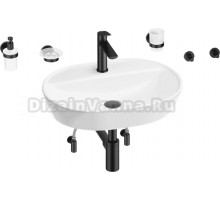 Комплект 9 в 1 Wellsee Calin 201005577 глянцевый белый, матовый черный