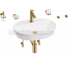 Комплект 9 в 1 Wellsee Calin 201005578 глянцевый белый, золото