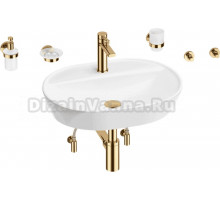 Комплект 9 в 1 Wellsee Calin 201005583 глянцевый белый, золото