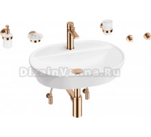 Комплект 9 в 1 Wellsee Calin 201005584 глянцевый белый, розовое золото