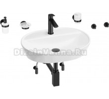 Комплект 9 в 1 Wellsee Calin 201005587 глянцевый белый, матовый черный