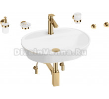 Комплект 9 в 1 Wellsee Calin 201005588 глянцевый белый, золото