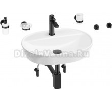 Комплект 9 в 1 Wellsee Calin 201005592 глянцевый белый, матовый черный