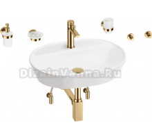 Комплект 9 в 1 Wellsee Calin 201005593 глянцевый белый, золото