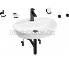 Комплект 9 в 1 Wellsee Calin 201005597 глянцевый белый, матовый черный