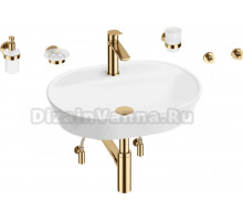 Комплект 9 в 1 Wellsee Calin 201005608 глянцевый белый, золото