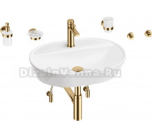 Комплект 9 в 1 Wellsee Calin 201005613 глянцевый белый, золото