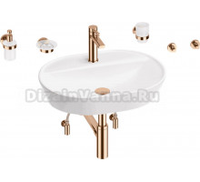 Комплект 9 в 1 Wellsee Calin 201005614 глянцевый белый, розовое золото