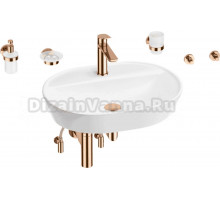 Комплект 9 в 1 Wellsee Calin 201005619 глянцевый белый, розовое золото