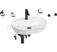 Комплект 9 в 1 Wellsee Calin 201005622 глянцевый белый, матовый черный