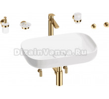 Комплект 9 в 1 Wellsee Croquis 201005628 глянцевый белый, золото