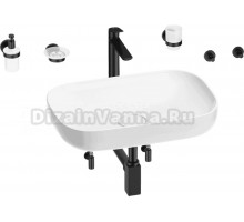 Комплект 9 в 1 Wellsee Croquis 201005647 глянцевый белый, матовый черный