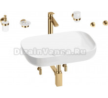 Комплект 9 в 1 Wellsee Croquis 201005648 глянцевый белый, золото