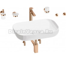 Комплект 9 в 1 Wellsee Croquis 201005649 глянцевый белый, розовое золото