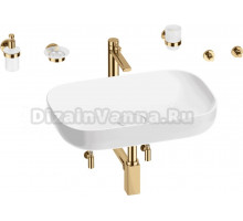 Комплект 9 в 1 Wellsee Croquis 201005653 глянцевый белый, золото