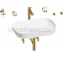 Комплект 9 в 1 Wellsee Croquis 201005668 глянцевый белый, золото