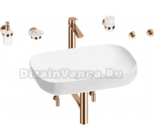 Комплект 9 в 1 Wellsee Croquis 201005669 глянцевый белый, розовое золото