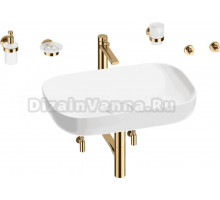 Комплект 9 в 1 Wellsee Croquis 201005673 глянцевый белый, золото