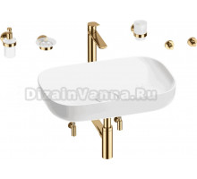 Комплект 9 в 1 Wellsee Croquis 201005688 глянцевый белый, золото