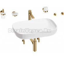 Комплект 9 в 1 Wellsee Croquis 201005693 глянцевый белый, золото