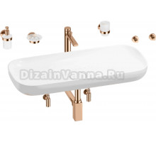 Комплект 9 в 1 Wellsee Croquis 201005754 глянцевый белый, розовое золото