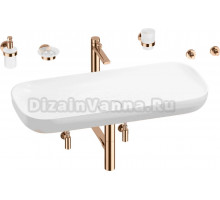 Комплект 9 в 1 Wellsee Croquis 201005774 глянцевый белый, розовое золото