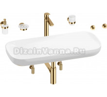 Комплект 9 в 1 Wellsee Croquis 201005788 глянцевый белый, золото