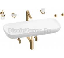 Комплект 9 в 1 Wellsee Croquis 201005793 глянцевый белый, золото