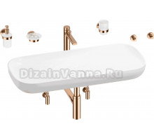 Комплект 9 в 1 Wellsee Croquis 201005794 глянцевый белый, розовое золото