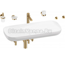 Комплект 9 в 1 Wellsee Croquis 201005813 глянцевый белый, золото