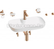 Комплект 9 в 1 Wellsee Croquis 2.0 201005829 глянцевый белый, розовое золото