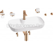 Комплект 9 в 1 Wellsee Croquis 2.0 201005834 глянцевый белый, розовое золото