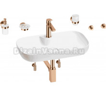 Комплект 9 в 1 Wellsee Croquis 2.0 201005839 глянцевый белый, розовое золото