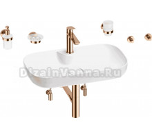 Комплект 9 в 1 Wellsee Croquis 2.0 201005849 глянцевый белый, розовое золото