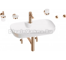 Комплект 9 в 1 Wellsee Croquis 2.0 201005854 глянцевый белый, розовое золото