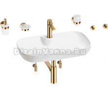 Комплект 9 в 1 Wellsee Croquis 2.0 201005863 глянцевый белый, золото