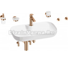 Комплект 9 в 1 Wellsee Croquis 2.0 201005869 глянцевый белый, розовое золото