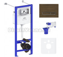 Инсталляция с кнопкой Lavinia Boho RelFix 77020054 цвет венге, крепление к полу и стене, с регулировкой по высоте, с функцией удаления запахов