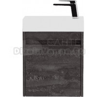 Тумба с раковиной Art&Max Family-M 50 подвесная, iron stone, с дверцей